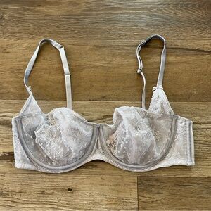 Victorias Secret gray lace dream angels bra 36C